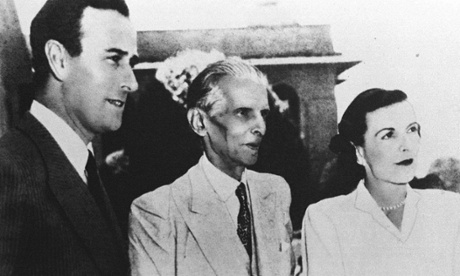 Muhammad Ali Jinnah, centre, founder of Pakistan, with Lord and Lady Mountbatten in 1947. Mountbatten was the last British viceroy of India